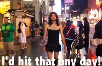10 hours of walking the streets in drag