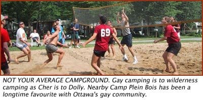 Go gay camping at nearby resorts