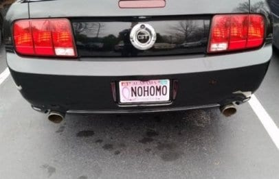 The ‘no homo’ licence-plate debacle
