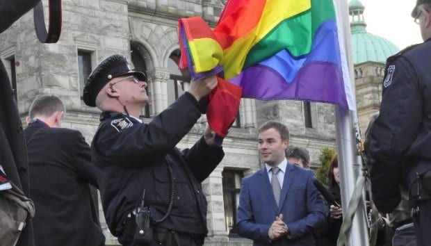 BC legislature flies rainbow flag for Sochi