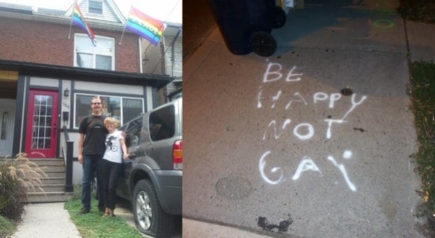 Toronto homes with rainbow flags targeted by anti-gay vandals