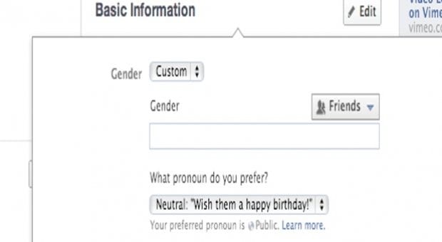 Facebook offers users more gender options