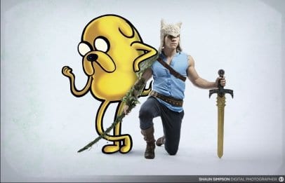 Jake the dog and Finn the hunk