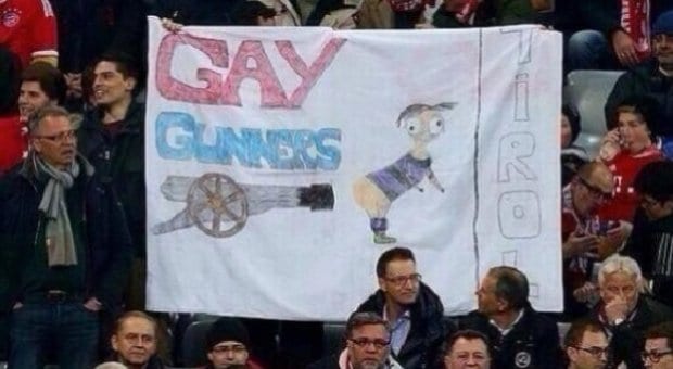 Bayern Munich team faces fine over ‘Gay Gunners’  banner