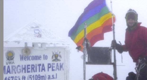 Pride flag placed on Ugandan peak to protest anti-gay law