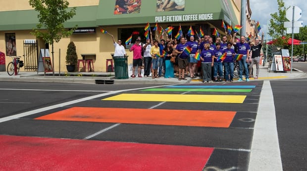 Rainbow crosswalks sprout in towns across northern BC