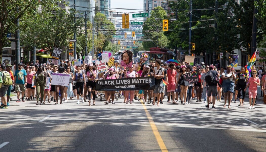 Black Lives Matter Vancouver draws large crowd to reclaim Pride with march through gay village