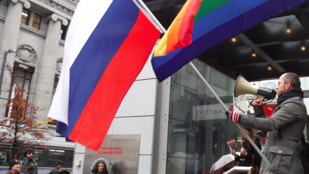 Vancouver LGBT protesters send message to Russia