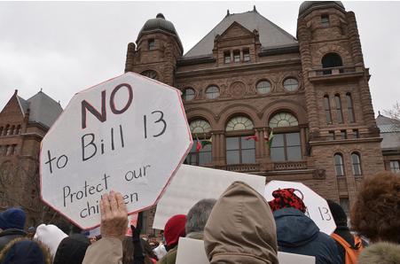 Anti-bullying bills spark protests at Ontario legislature