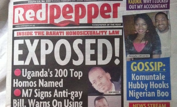 Ugandan tabloid publishes list of country’s ‘200 top homos’