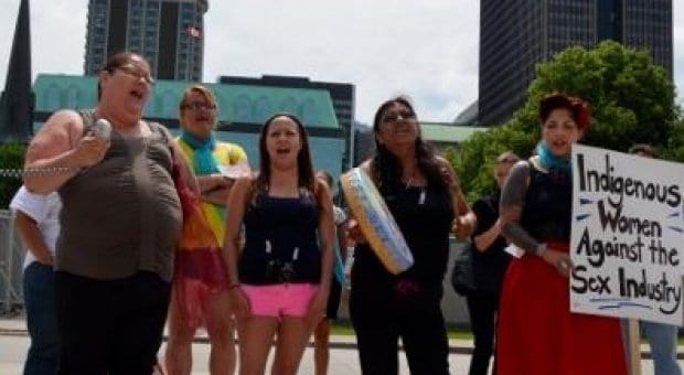 Competing sex-worker protests blanket Supreme Court steps