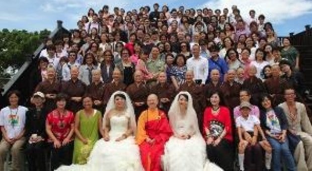 Lesbian Buddhist wedding a first for Taiwan