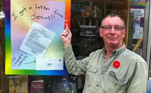 Gay bookstore gets letter from Jesus