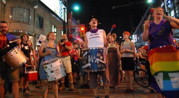 Pride Night March takes Yonge Street