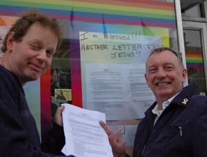 Gay stores get second letter from Jesus