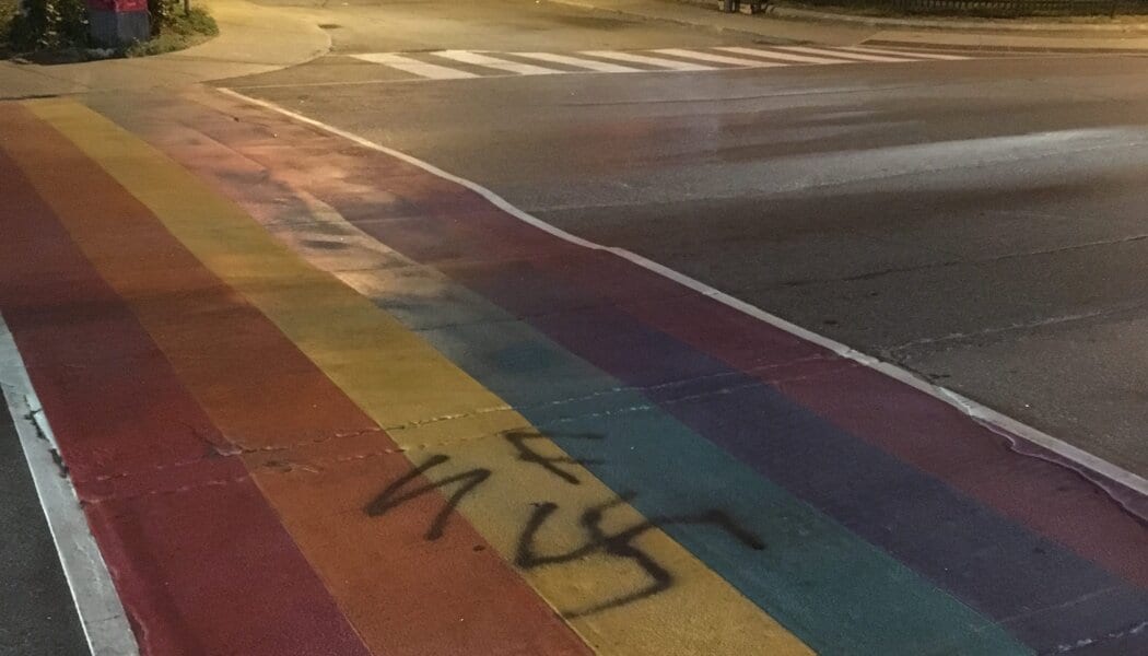 Swastika painted on rainbow crosswalk in Toronto’s gay village