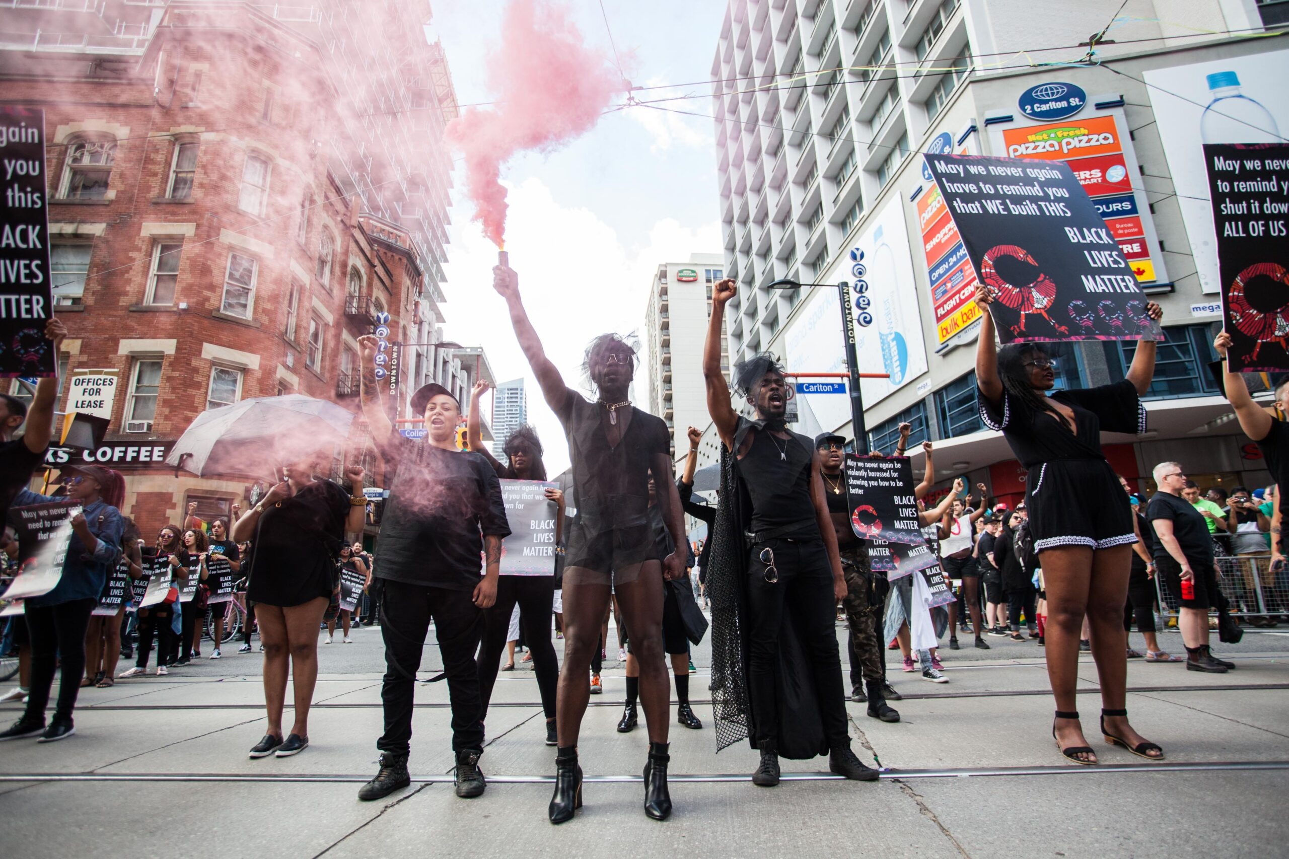 Black Lives Matter Toronto at Toronto Pride on June 25, 2017.  