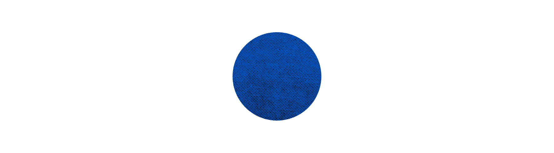 Blue circle line break