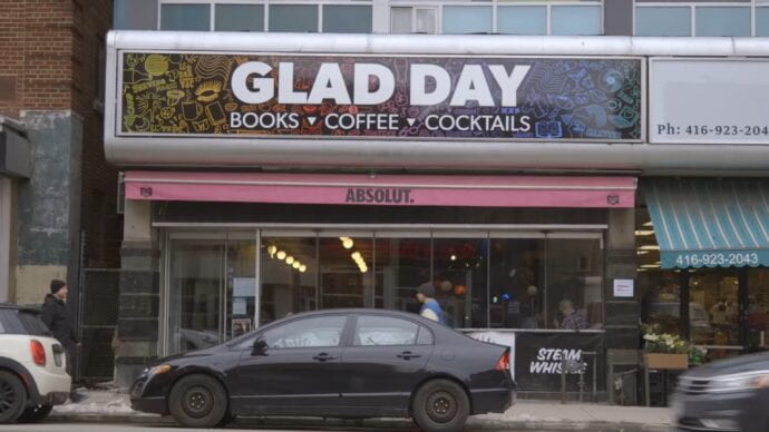 An exterior shot of Toronto's Glad Day Bookshop.