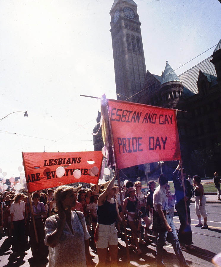 People march in Pride in Toronto, in 1981.