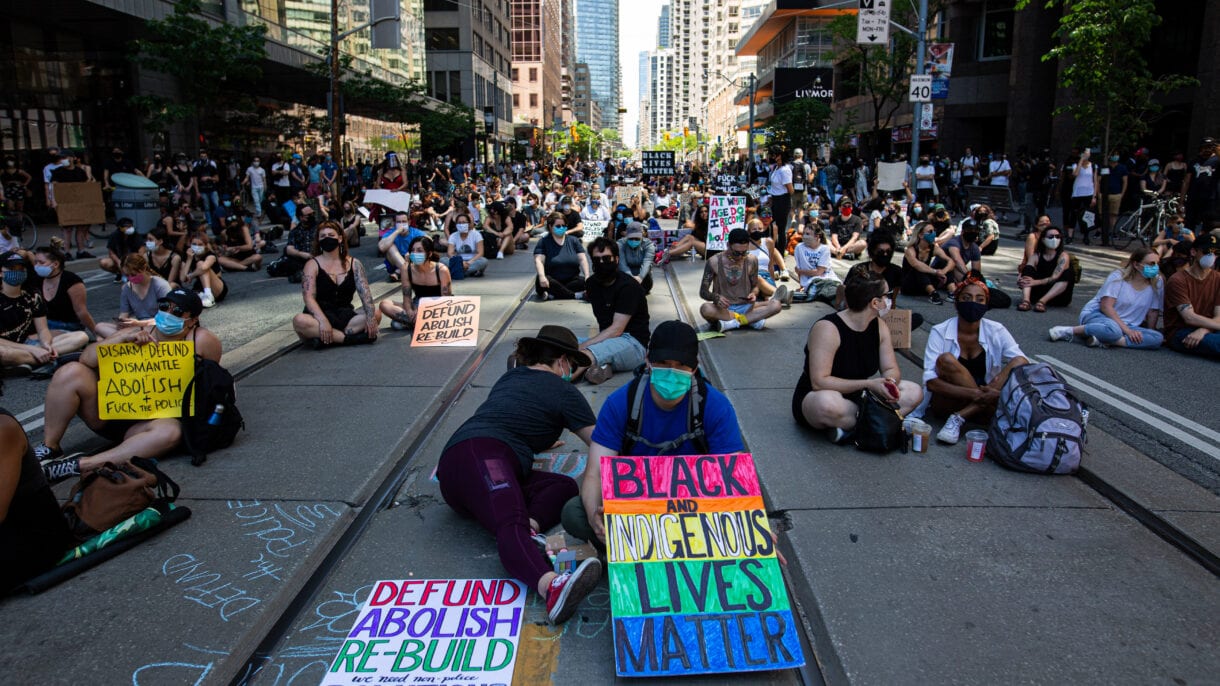 The sit-stretched down Bay Street, from College to Queen.