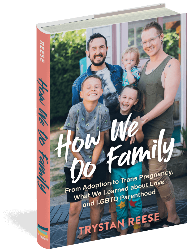 Cover of Trystan Reese’s book all about queer parenting, ‘How We Do Family’