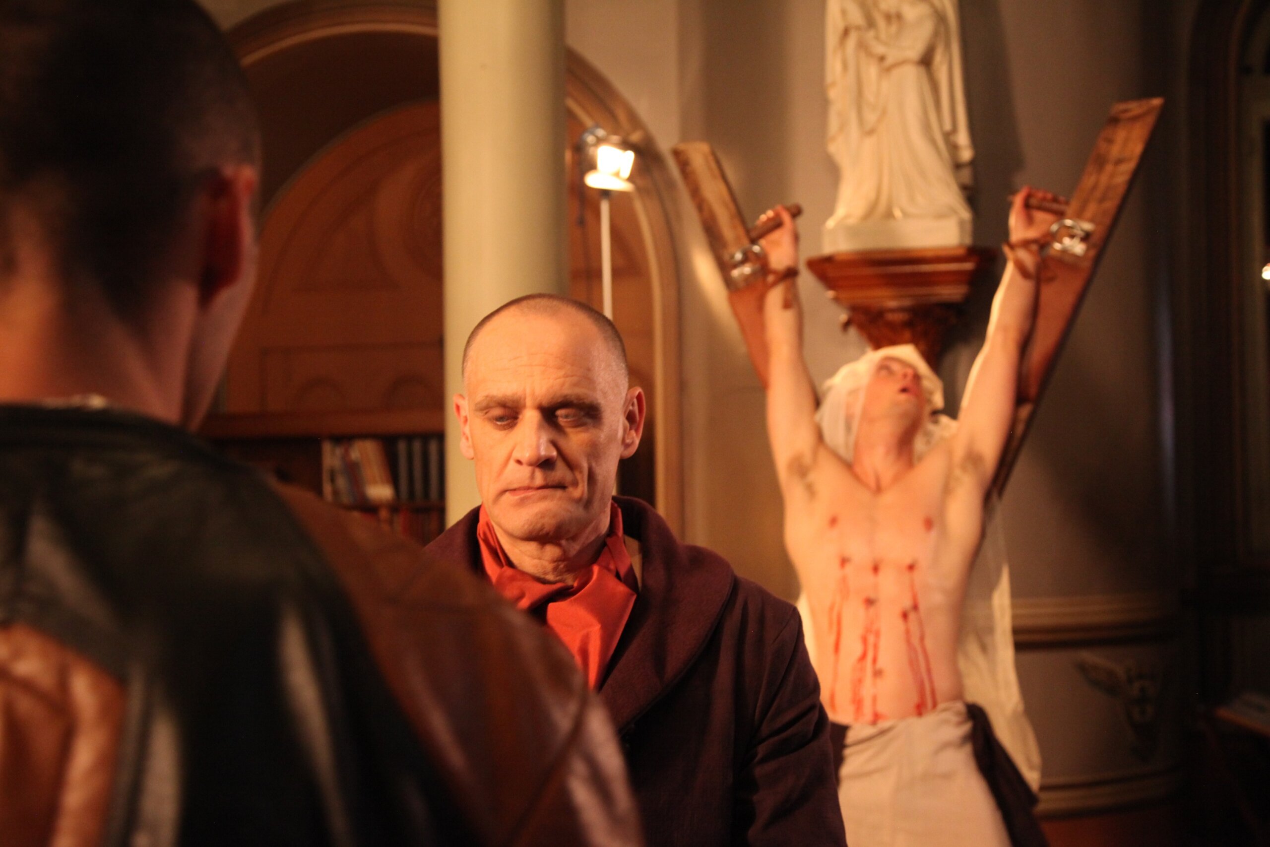 Bruce LaBruce's Saint-Narcisse scene with priest and monk