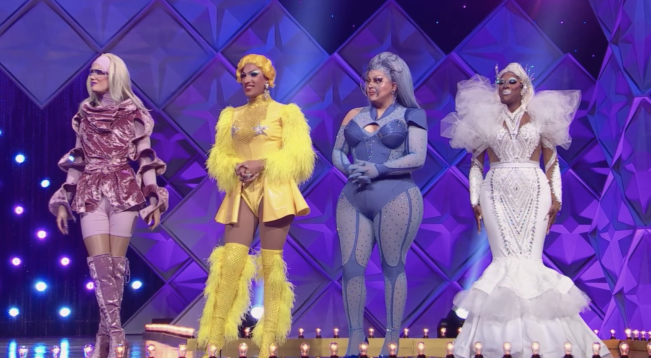 The Dosey-Hoes on stage on Canada's Drag Race