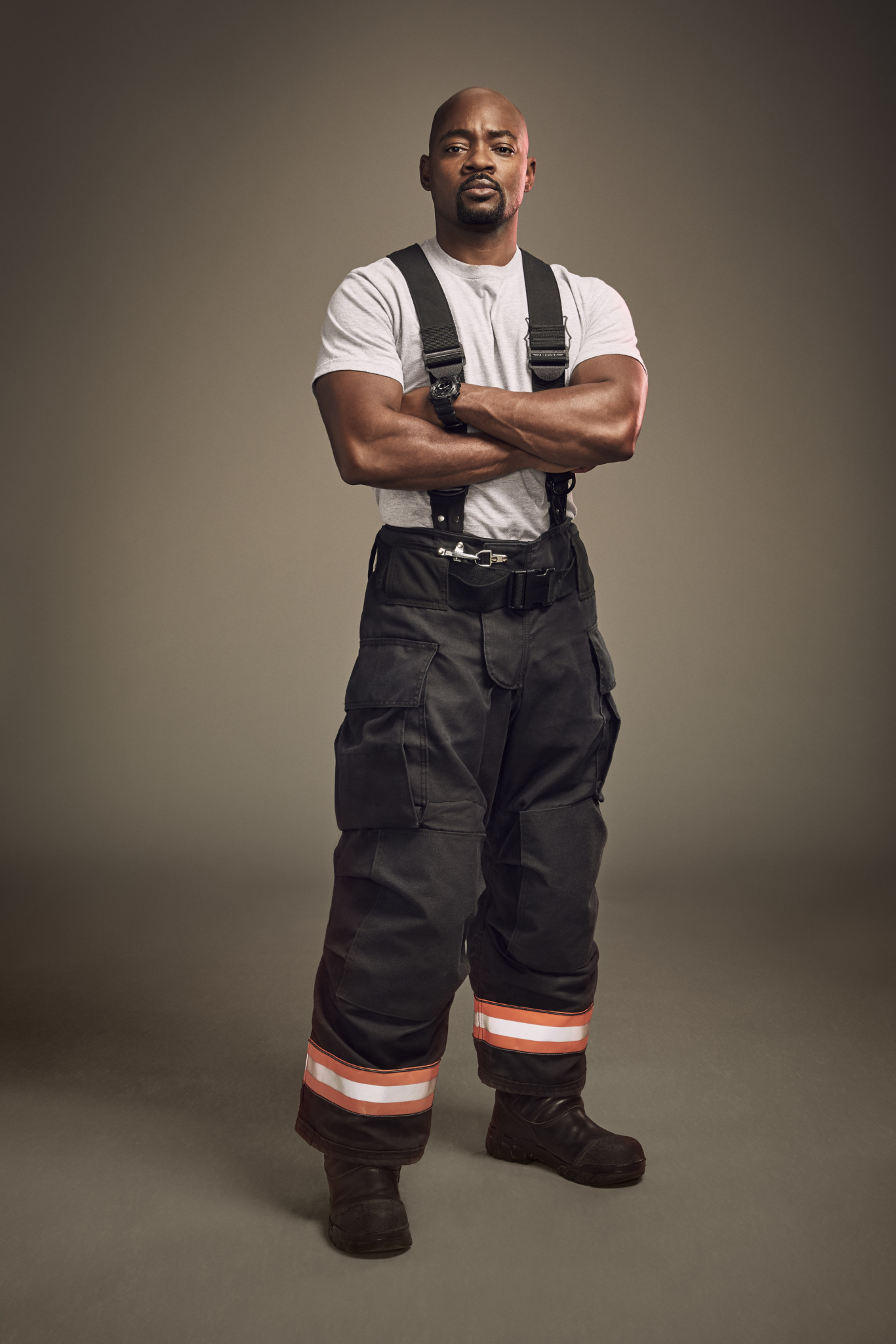Brian Michael Smith, seen in his firefighting gear.