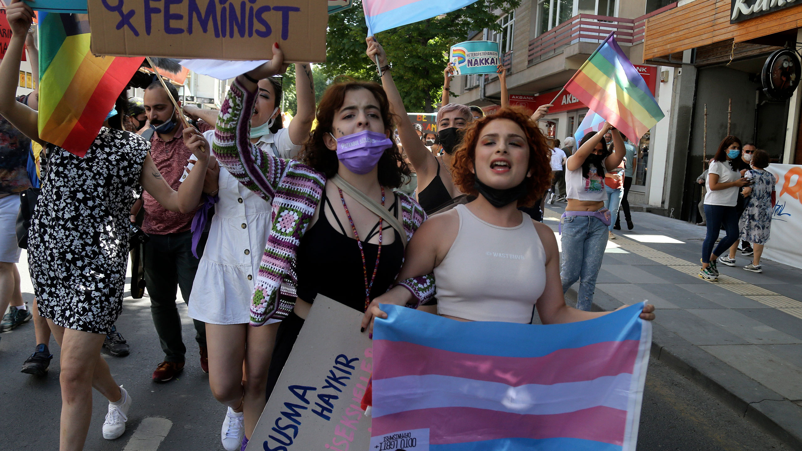 LGBTQ+ activists take to the streets in Turkey