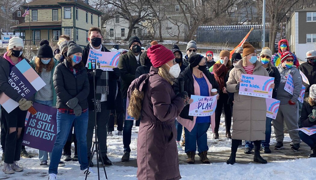 Hundreds of trans South Dakotans protest as governor pushes anti-trans sports ban