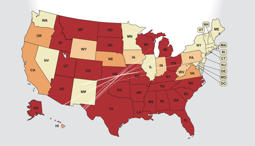 Here are the U.S. states where same-sex marriage could be banned if Obergefell v. Hodges were overturned