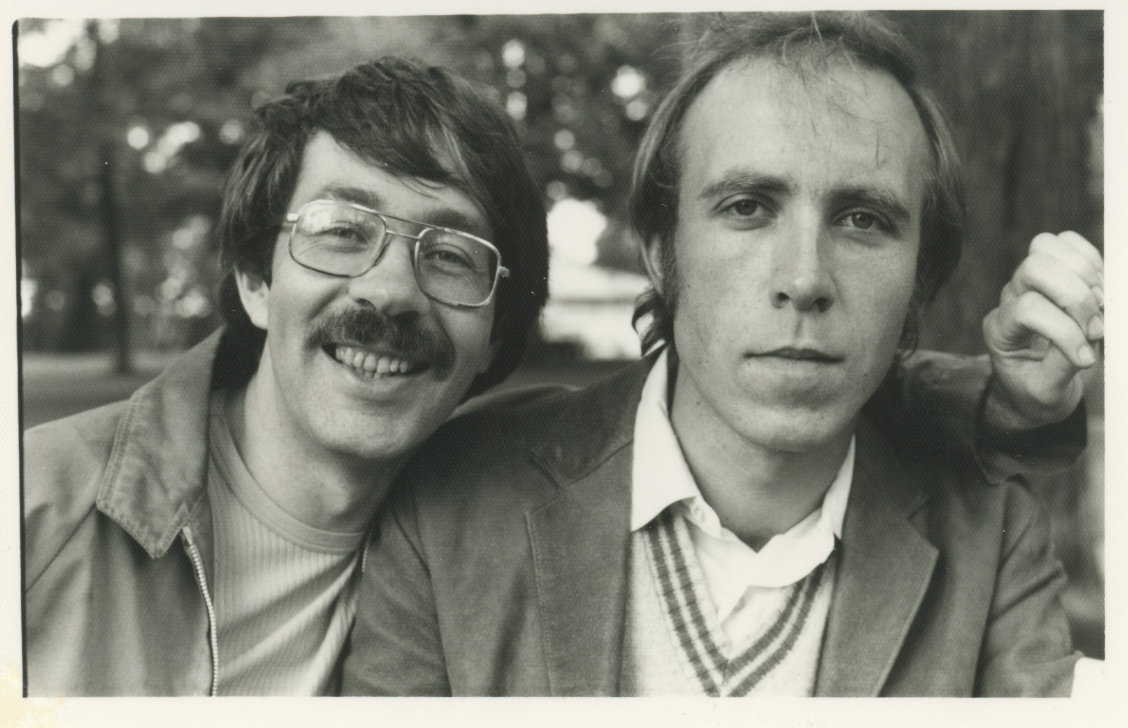 Gerald Hannon and the late Robert Trow, who were lovers for a time.