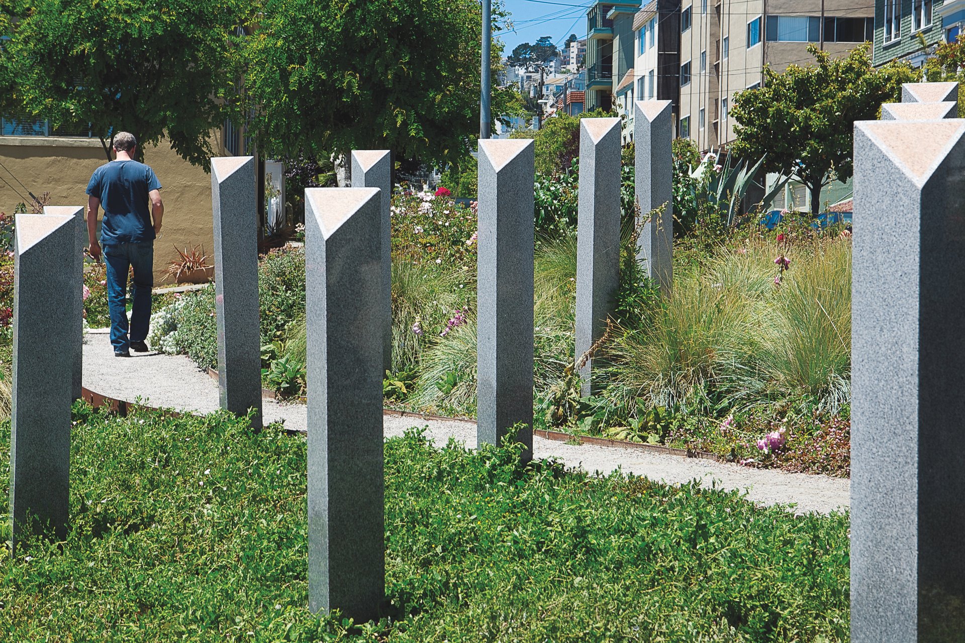 must-see LGBTQ2S+ monuments: Pink Triangle Park and Memorial