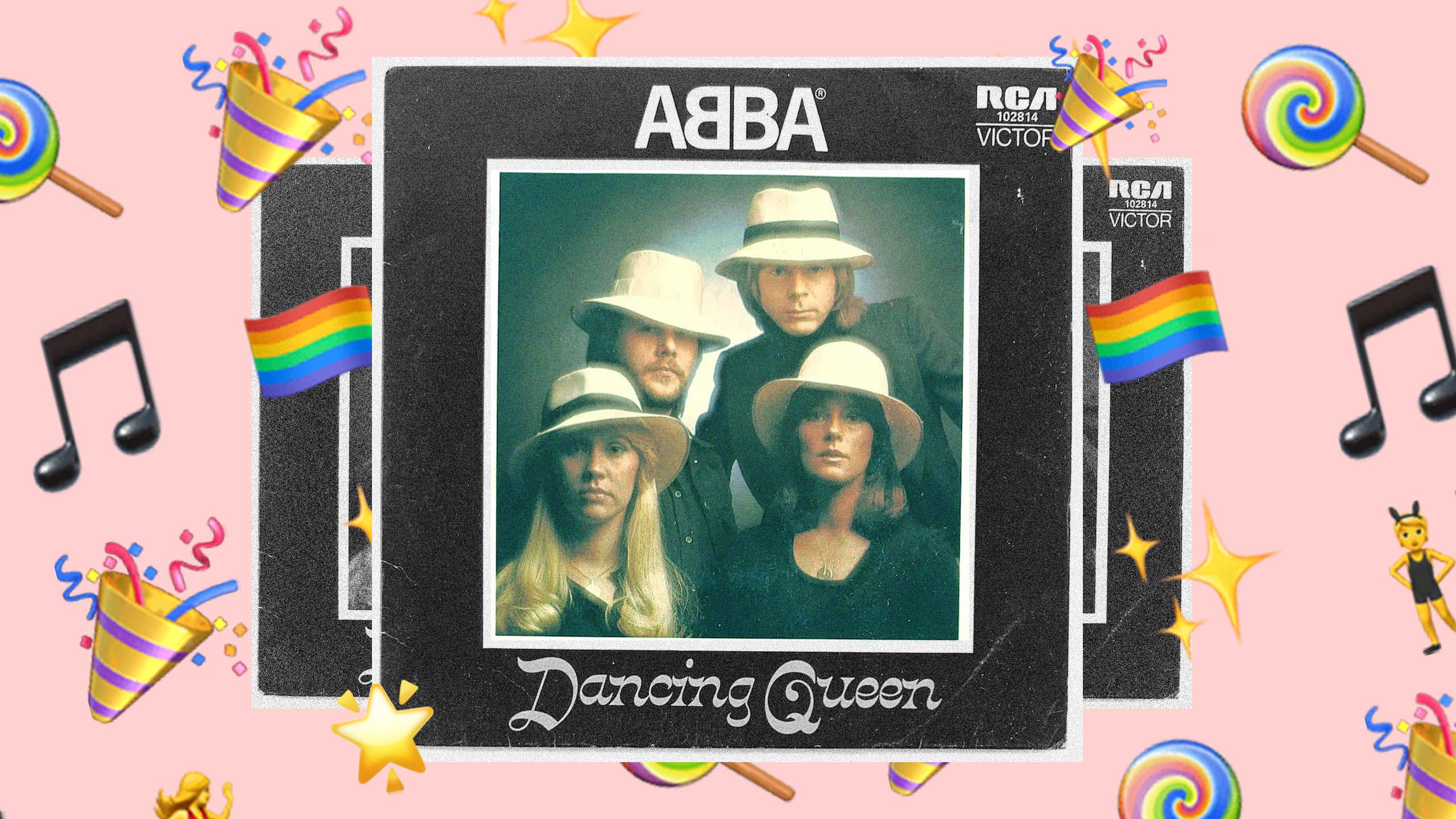 The Queen dancing to Dancing Queen by ABBA 