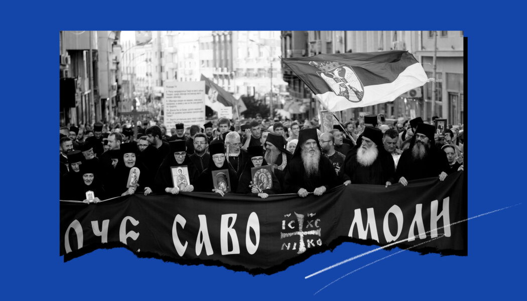 Far-right protestors demand cancellation of Serbian EuroPride march