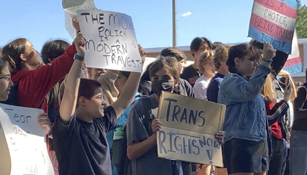 Thousands of Virginia students walk out over proposed anti-trans policies