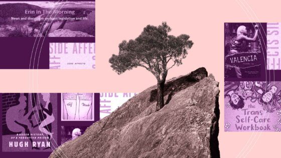 A tree on a cliff and various queer media titles