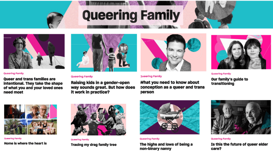 Queering Family is a nine-part multimedia examination of how people across North America are redefining what it means to build and sustain familial bonds.
