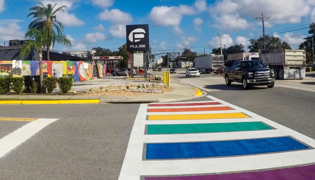 Florida officials keep painting over the Pulse memorial rainbow crosswalk