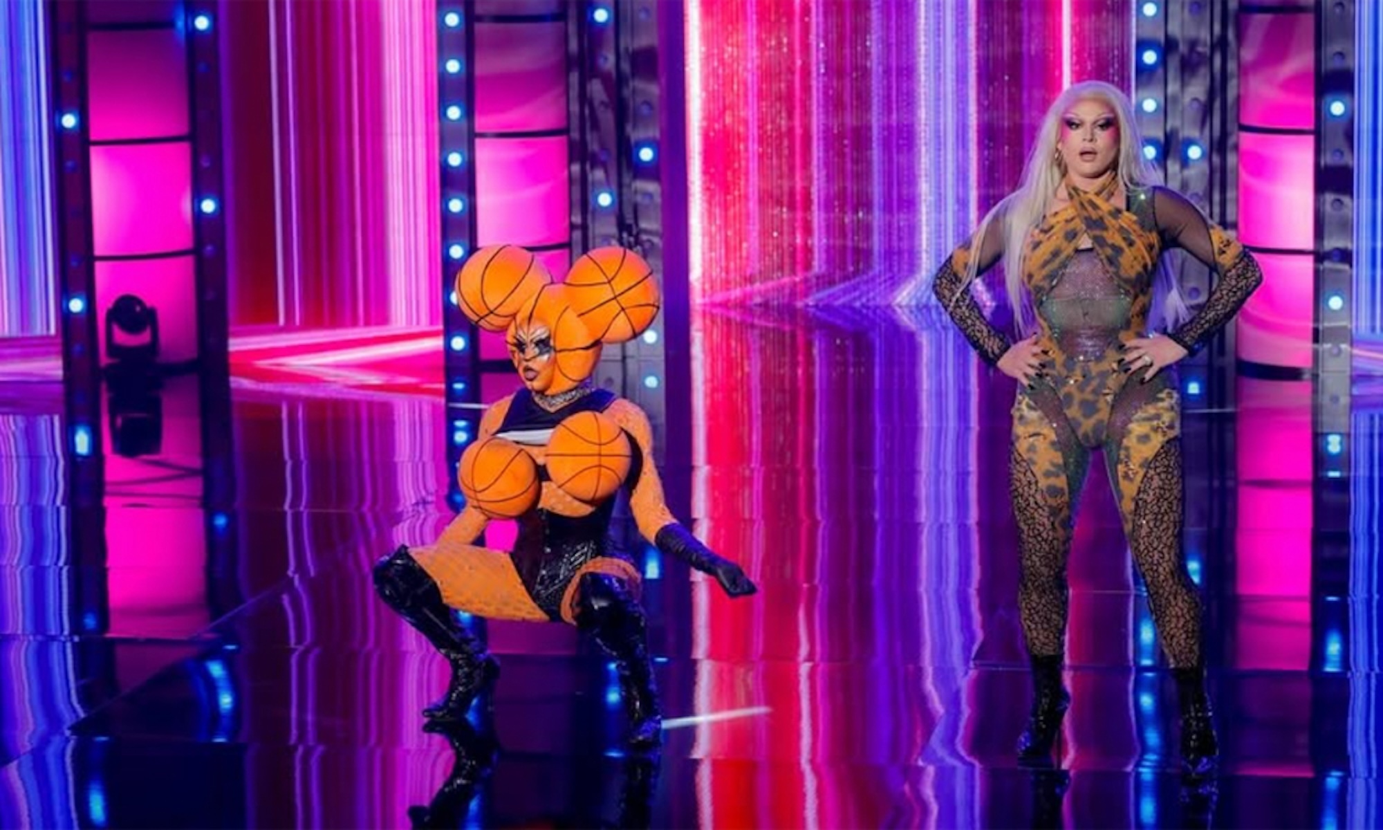 Lucky Starzzz and Acacia Forgot posing on the stage