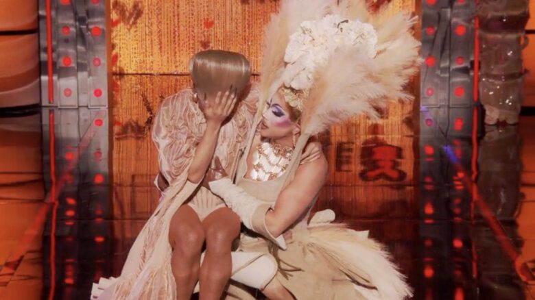 Juicy Love Dion crying in Athena Dion's lap