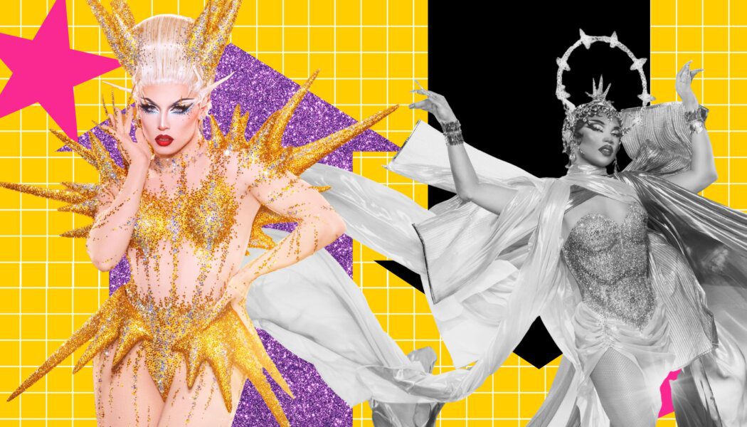 Nini Coco with an up arrow behind her; Juicy Love Dion with a down arrow behind her