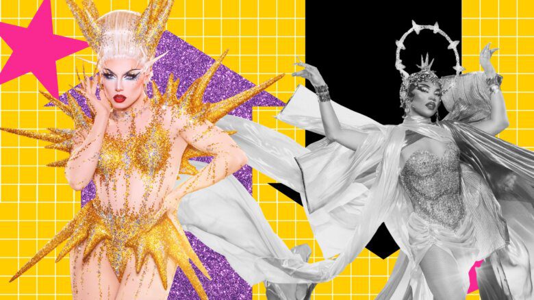 Nini Coco with an up arrow behind her; Juicy Love Dion with a down arrow behind her