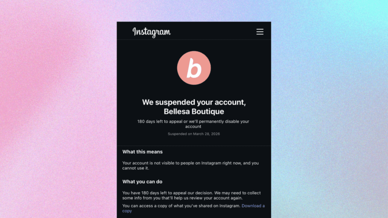 A screenshot of sexual health Instagram account Bellesa, which was banned by Meta.