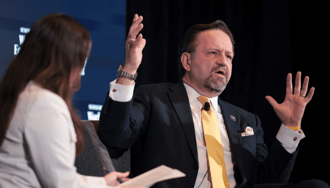 Senior Director for Counterterrorism Sebastian Gorka speaks during the Semafor World Economy Summit.
