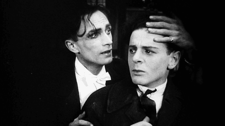A black and white still from the gay silent film Different From The Others.