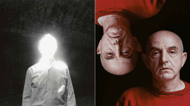 Two photos by gay photographer Duane Michals, who passed in June of 2026